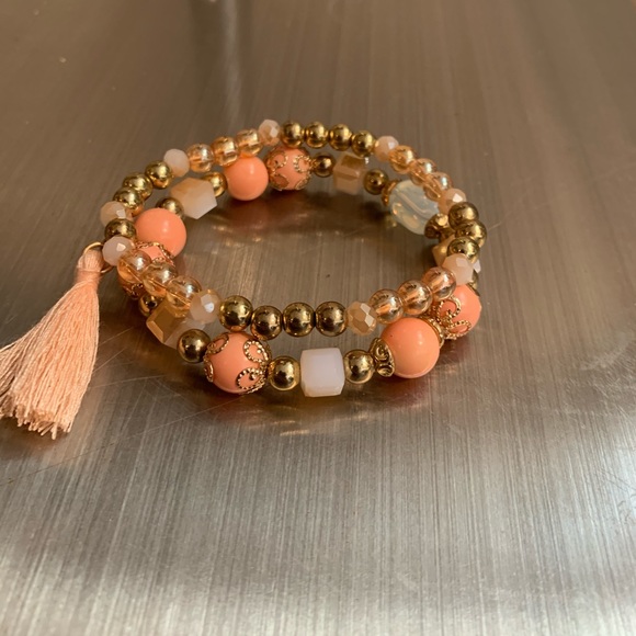 NWOT Beaded Tassel Bracelet Set of 3 - Picture 6 of 11